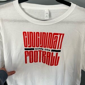White Cincinnati Football T-Shirt